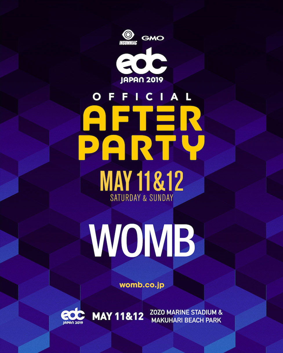 【行けない人に朗報】EDC Japan 2019のアフターパーティーにMARCEL DETTMAN、PEGGY GOU、ARTBATが登場【WOMB】