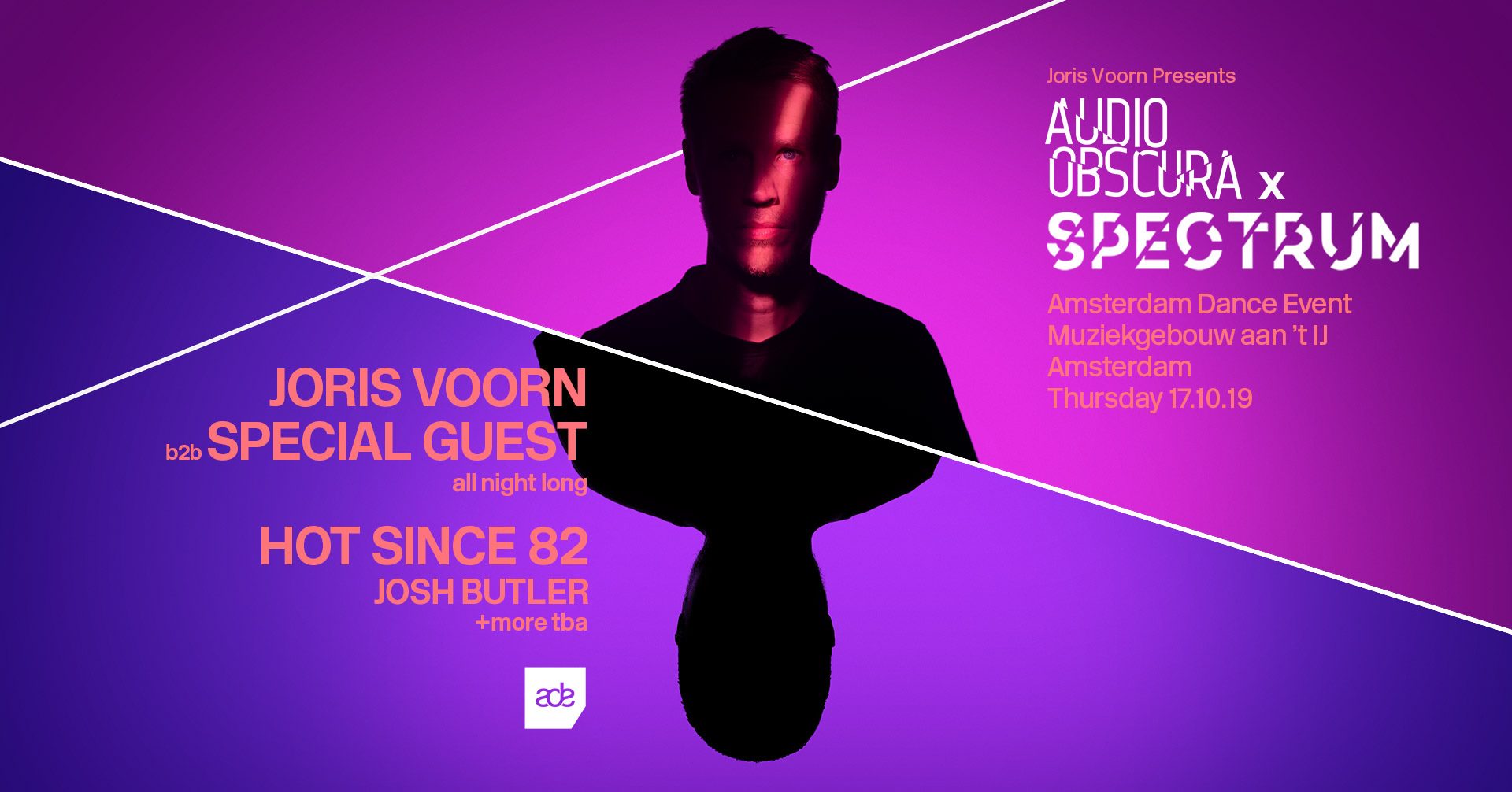 【ダンスミュージック先進国・オランダのアムステルダムで開催】ADE2019でJoris Voorn主催のイベントSpectrumにHOT SINCE82とJosh Butlerが登場！【スペシャルゲスト付き】